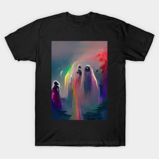 EYECATCHING RAINBOW GHOSTS ON HALLOWEEN T-Shirt